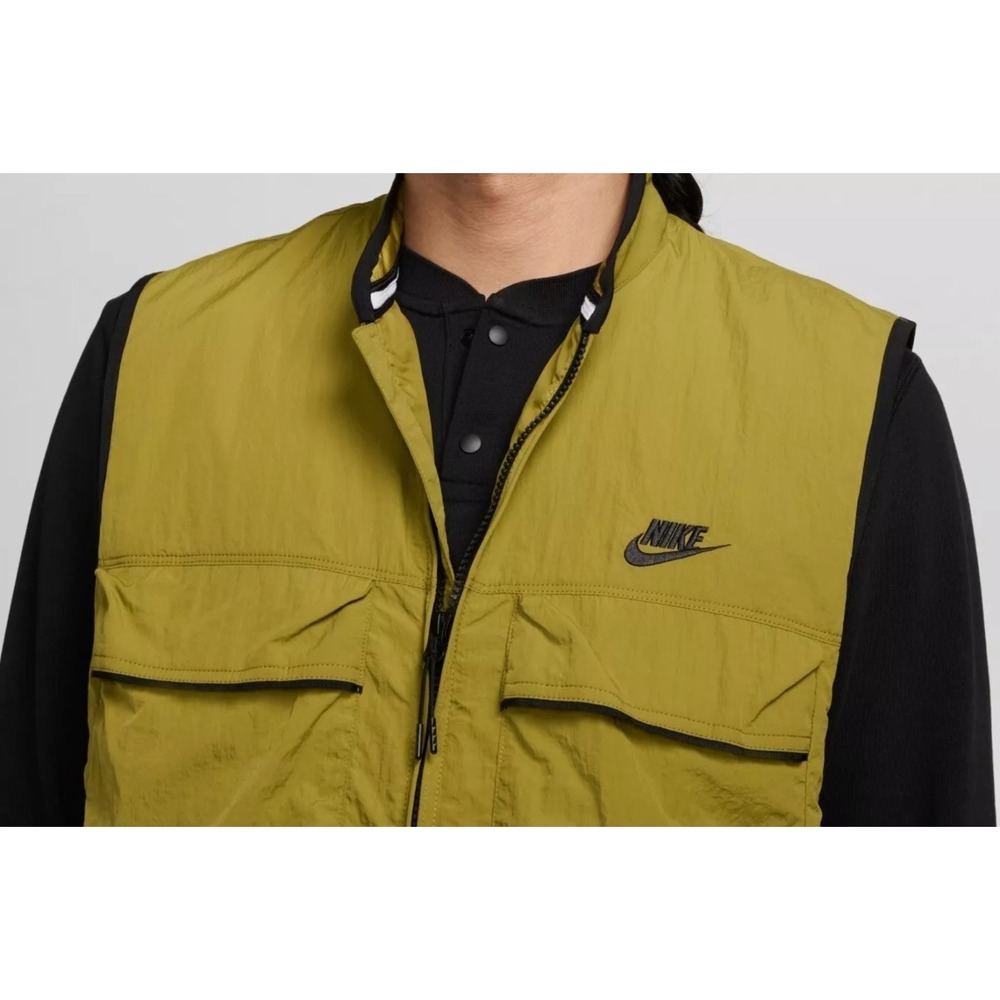 Nike Men's Tech Woven Jacket Vest Pacific Moss Green NEW $110 Medium - Picture 2 of 4